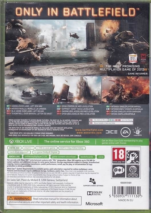 Battlefield 4 - Xbox 360 (B Grade) (Genbrug)